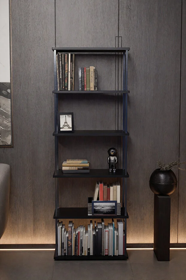 6 Raflı Kitaplık - Kitaplık - 60cm x 30cm x 160cm Kitaplık - Çevir Kur Kitaplık